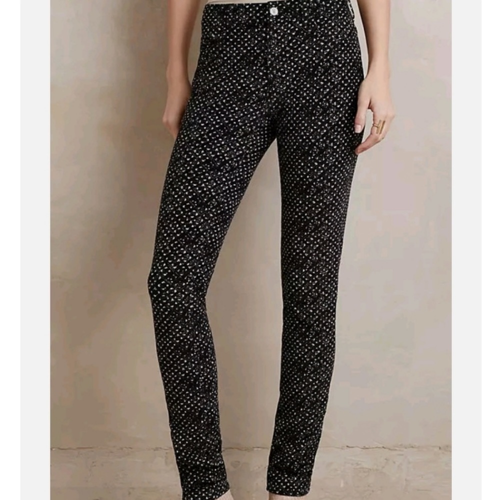 Pilcro and the Letterpress Black/White Micro Corduroy Pants
